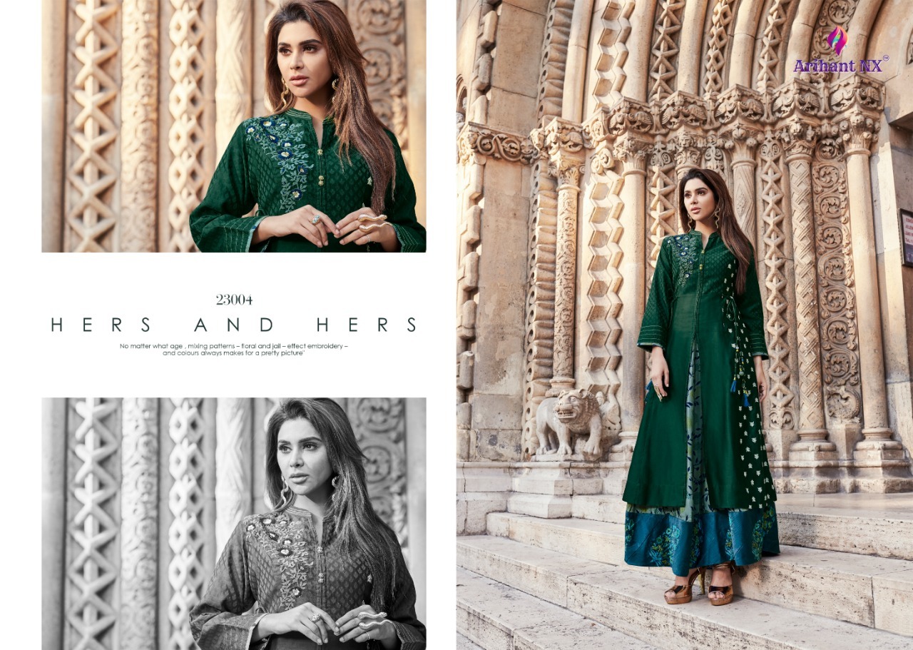 6 Colors Hand Work Printed Part Wear Gown