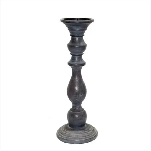 Wood Antique Wooden Candle Holder