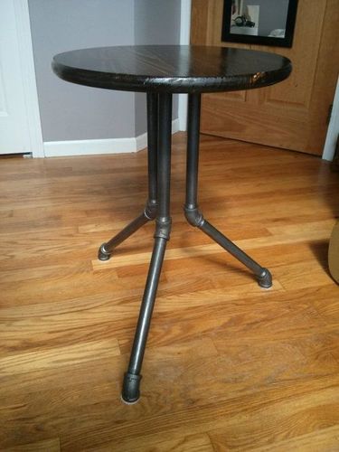 Black Wooden Bar Stool