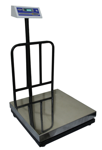 Platform Scale - Mild Steel, 600 x 600 mm, Silver | 300 kg Capacity, Digital Display, 20 gm Accuracy, 0-50 °C Operating Temp, 230 V, 50 Hz