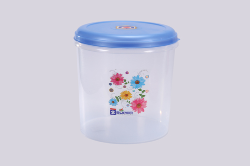 White & Blue 10 Ltr. Plastic Container Coral