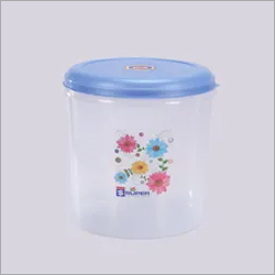 White & Blue 5 Ltr. Plastic Container C - Thru