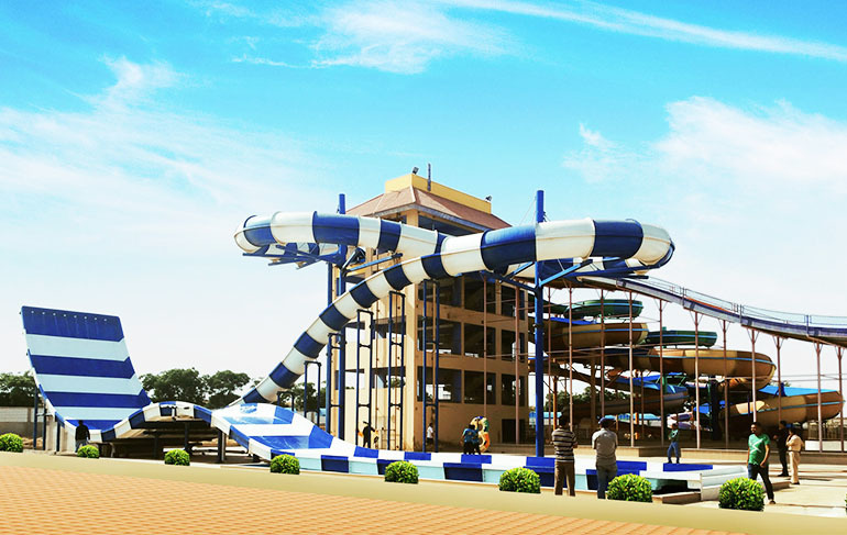 Steel Windstorm Water Slide