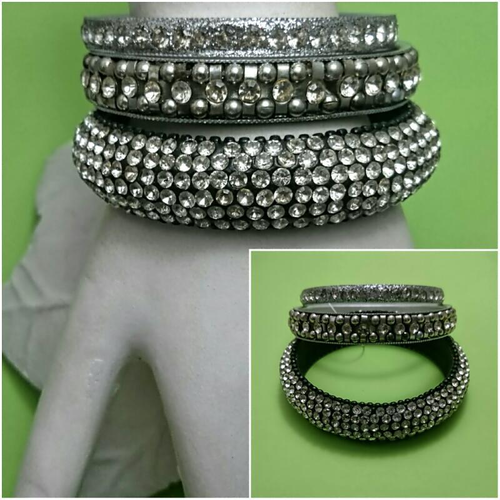 Designer Bangles - Pearl Detail, Women's Fine Jewelry Set for Engagement, Gift & Party Occasions