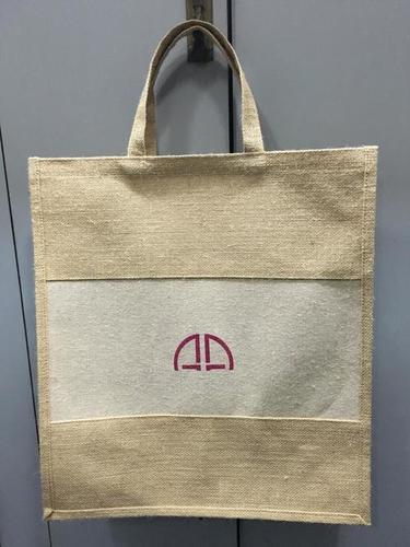 Jute Shopping Bag - Natural Jute Material, Hand Length Handle for Shopping Use