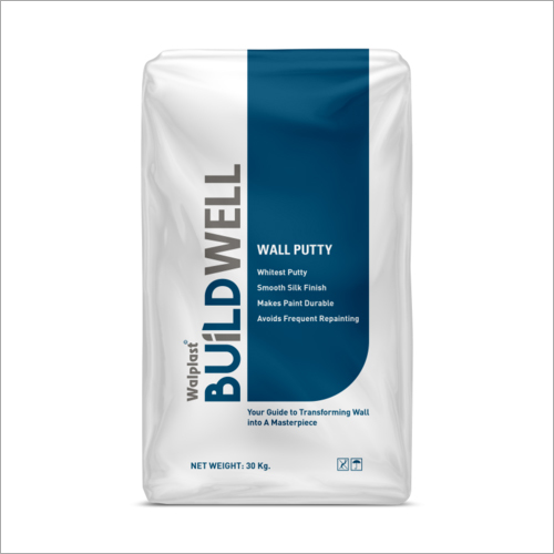 Wall Putty - 20kg Bag, White Color, Coverage 10 sq.m, Drying Time 2-4 Hours | Water-Resistant, Excellent Adhesion, Prevents Dampness