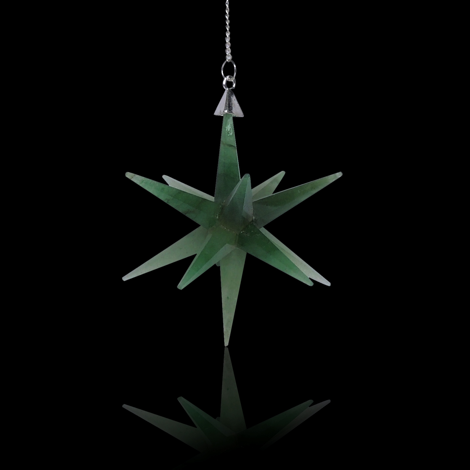 Crystal Natural Jade Galaxy Merkaba Star With Healing Properties For Vastu & Reiki