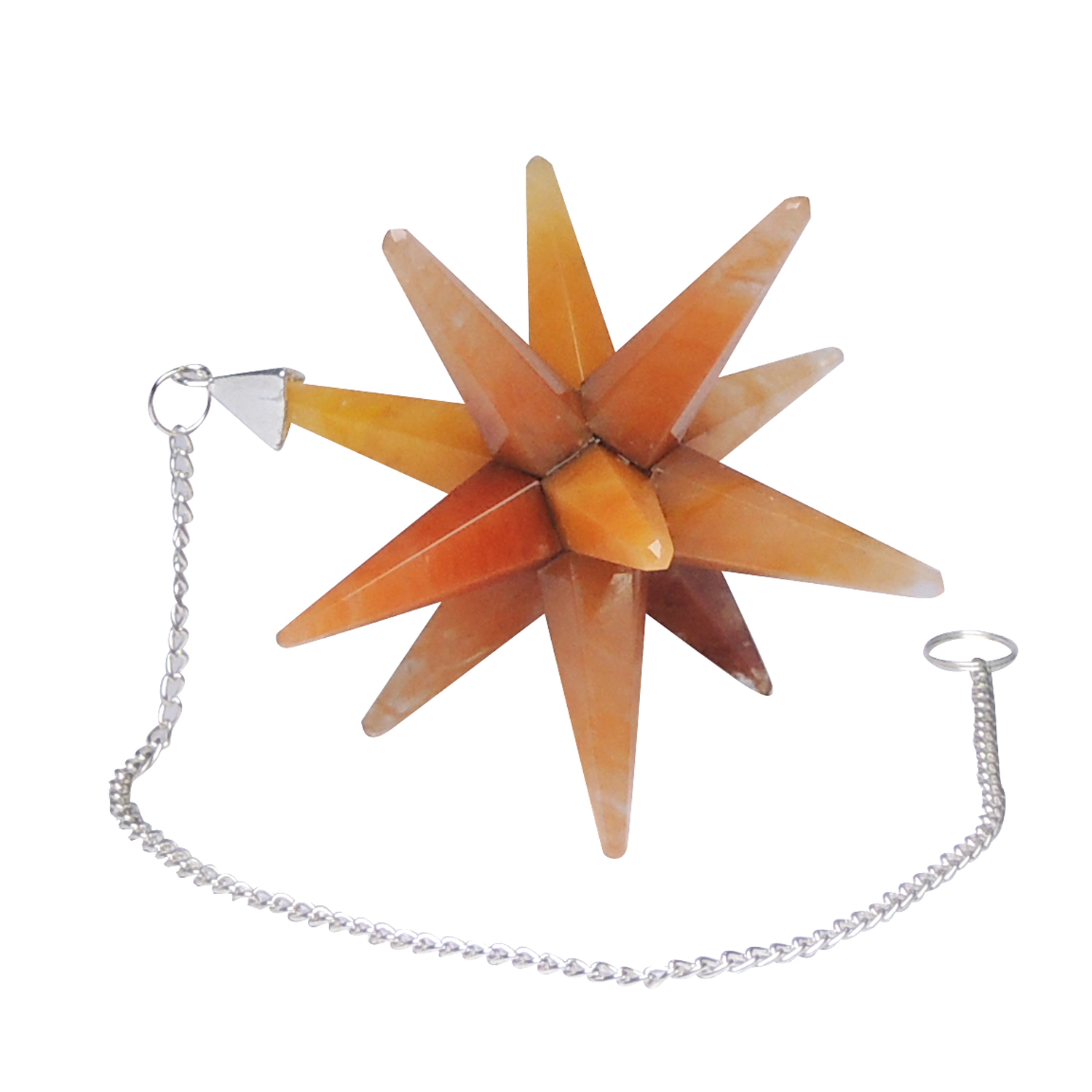 Natural Red Aventurine Galaxy Merkaba Star With Reiki Healing Size: V