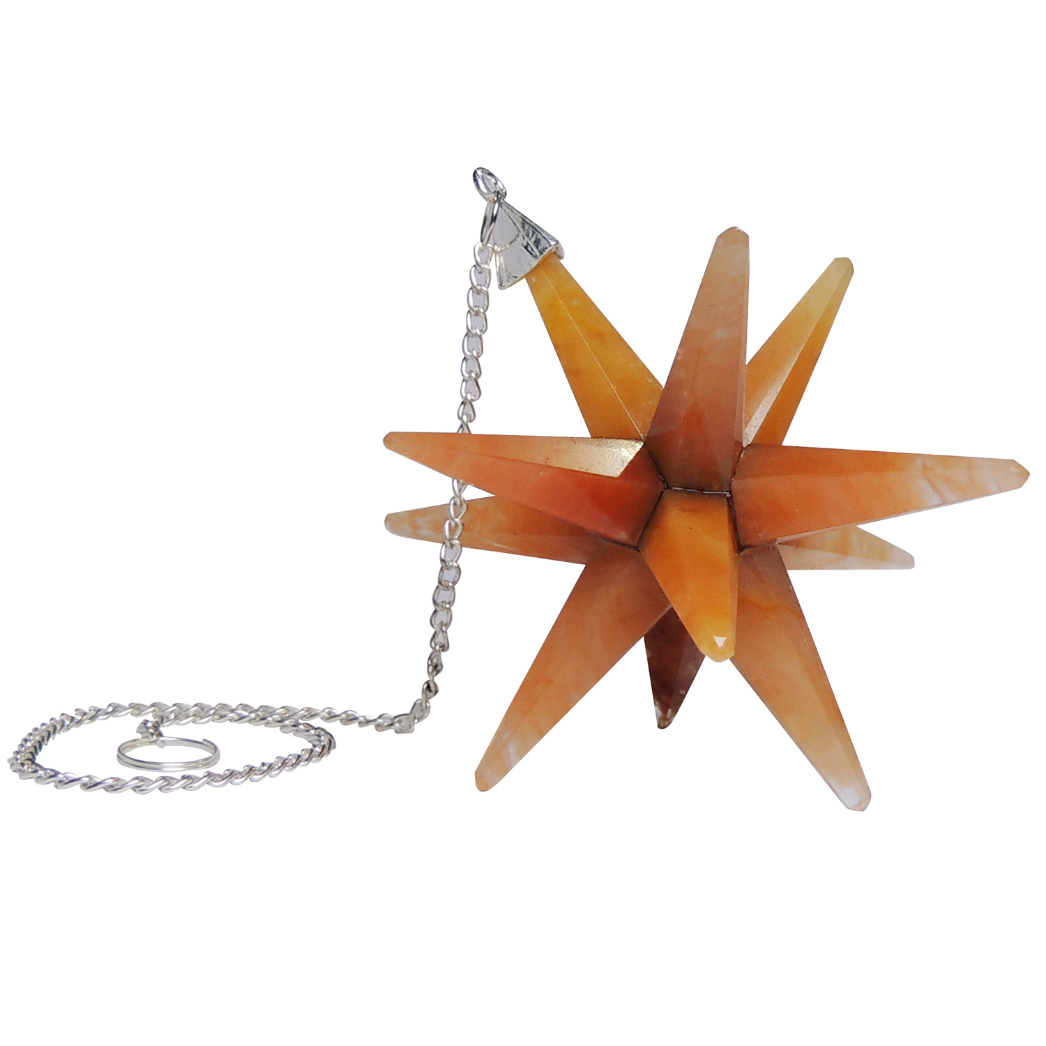 Natural Red Aventurine Galaxy Merkaba Star With Reiki Healing Size: V