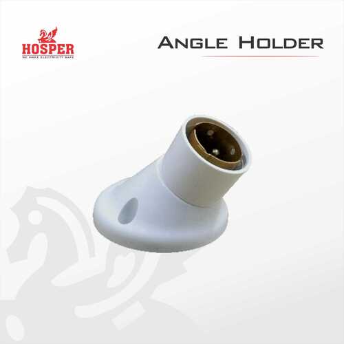 White Angle Holder Curvey - Isi Marked