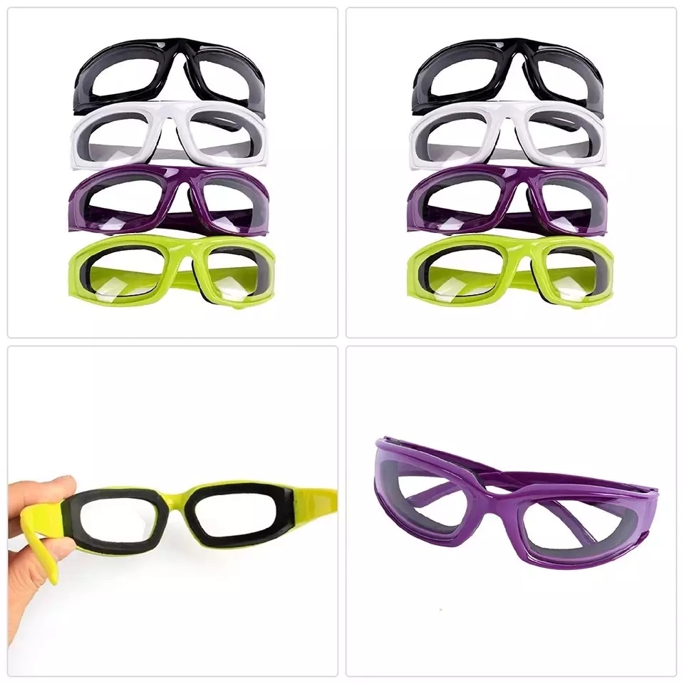Onion Goggles - Plastic Material , Tear Free Eye Protector For Cutting Onions , Non-toxic & Bpa Free , Comfortable Fit , Green Frame Color