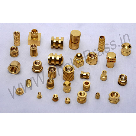 Brass Inserts - Machined from High-Quality Brass | Sizes 2.00 mm to 50 mm, CNC Machining, Nickel Plated Finish, Various Styles Available