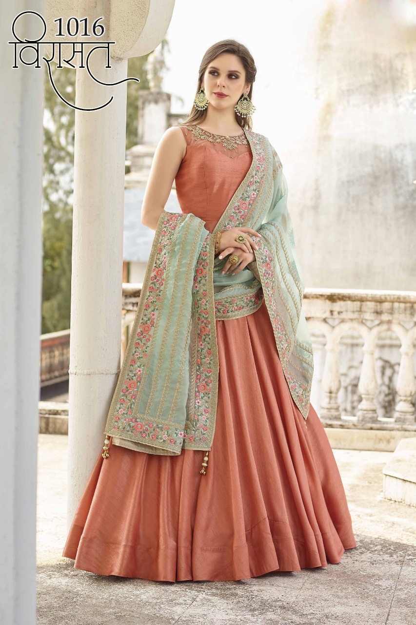 4 Colors Hand Work Designer Gown