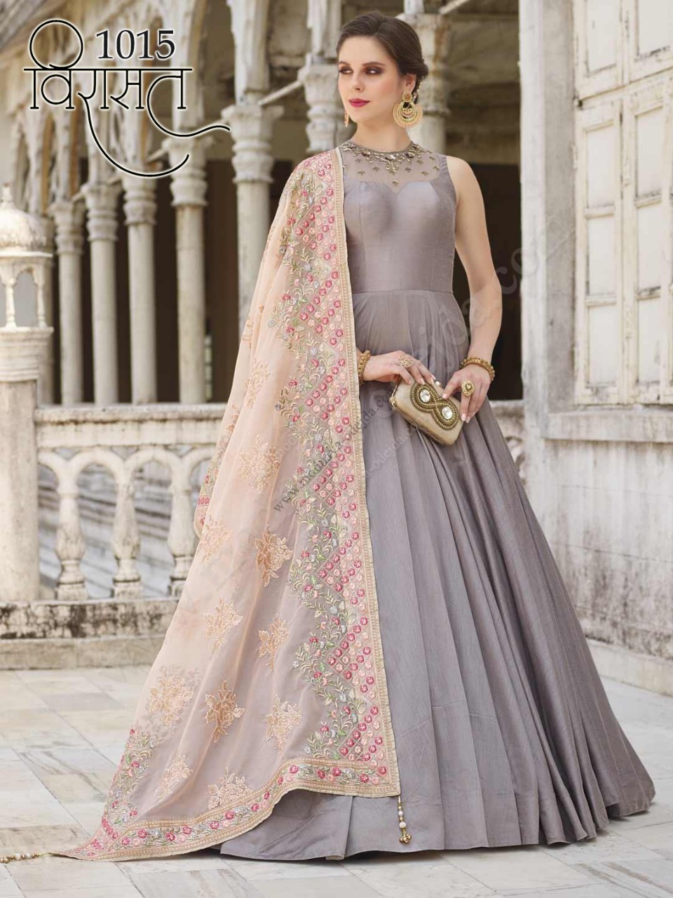 4 Colors Hand Work Designer Gown