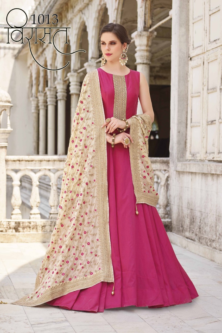 4 Colors Hand Work Designer Gown