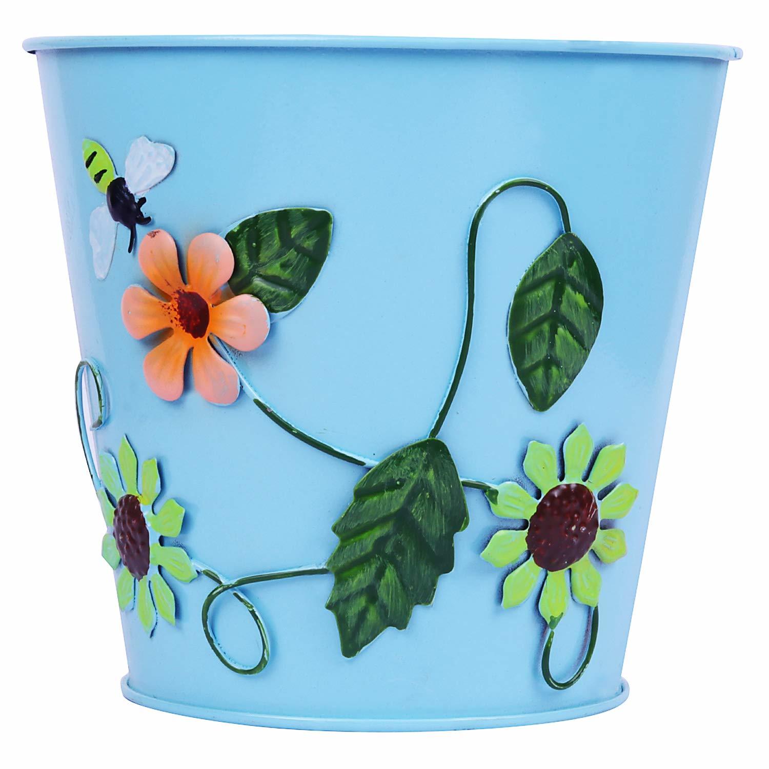 Mixed Color Wonderful Metal Planters Set Of 6