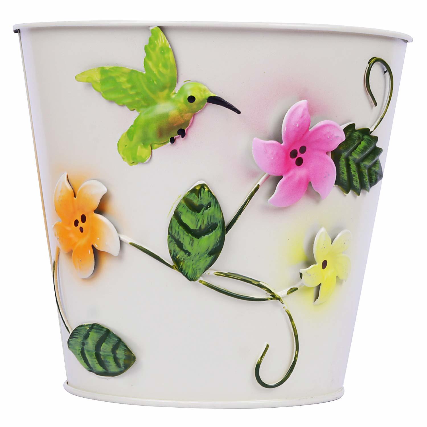 Mixed Color Wonderful Metal Planters Set Of 6