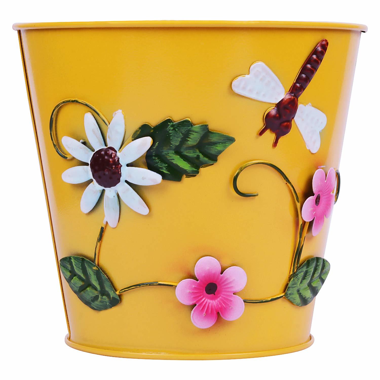 Mixed Color Wonderful Metal Planters Set Of 6