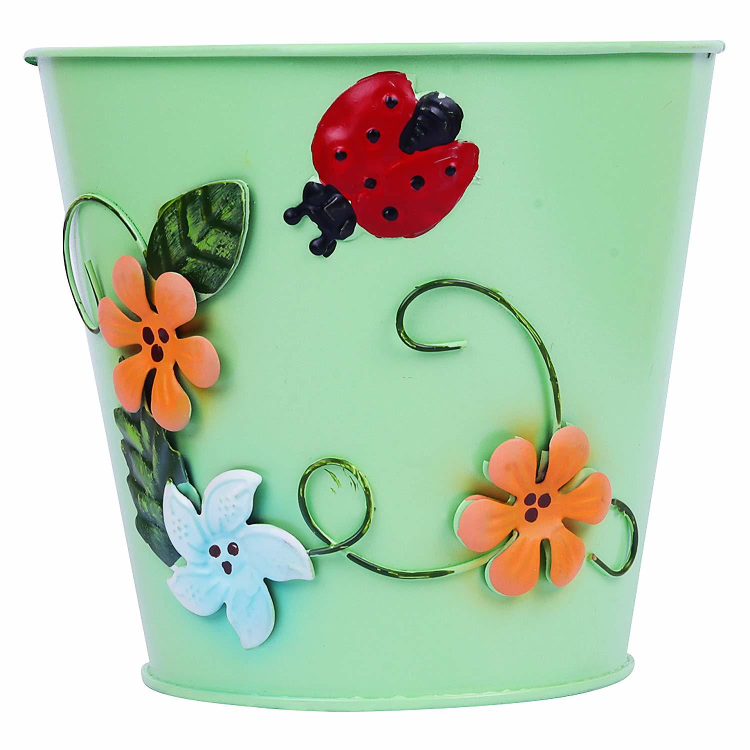 Mixed Color Wonderful Metal Planters Set Of 6