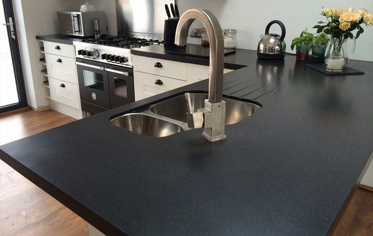 Acrylic Solid Surfaces - 2.5x8 Feet, 12mm Thickness, Polished Finish | Stain & Abrasion Proof Corian Table Top, Versatile For Kitchen Use