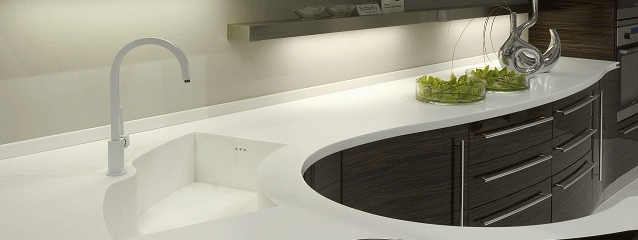 Acrylic Solid Surfaces - 2.5x8 Feet, 12mm Thickness, Polished Finish | Stain & Abrasion Proof Corian Table Top, Versatile For Kitchen Use