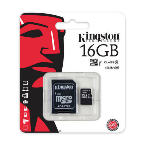 Kingston 16gb Class 10 Microsdhc Memory Card