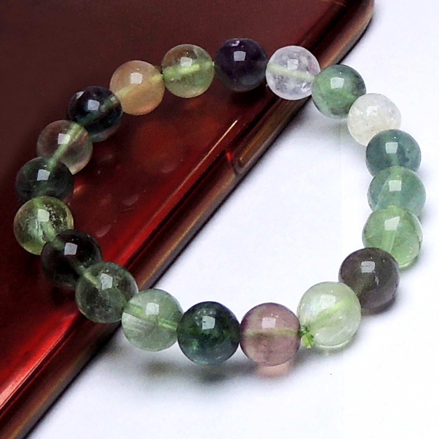 Natural Stone Fluorite & Moonstone Bracelet For Brain Confidance Gender: Women