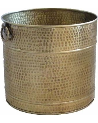 Golden Swedish Polished Brass Planter Large