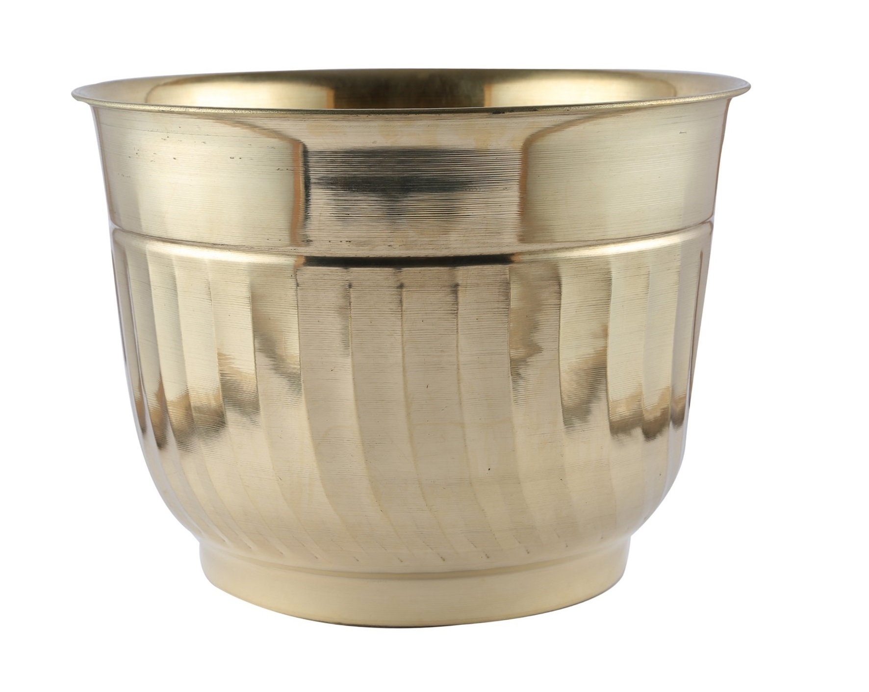 Golden Swedish Polished Brass Planter Large