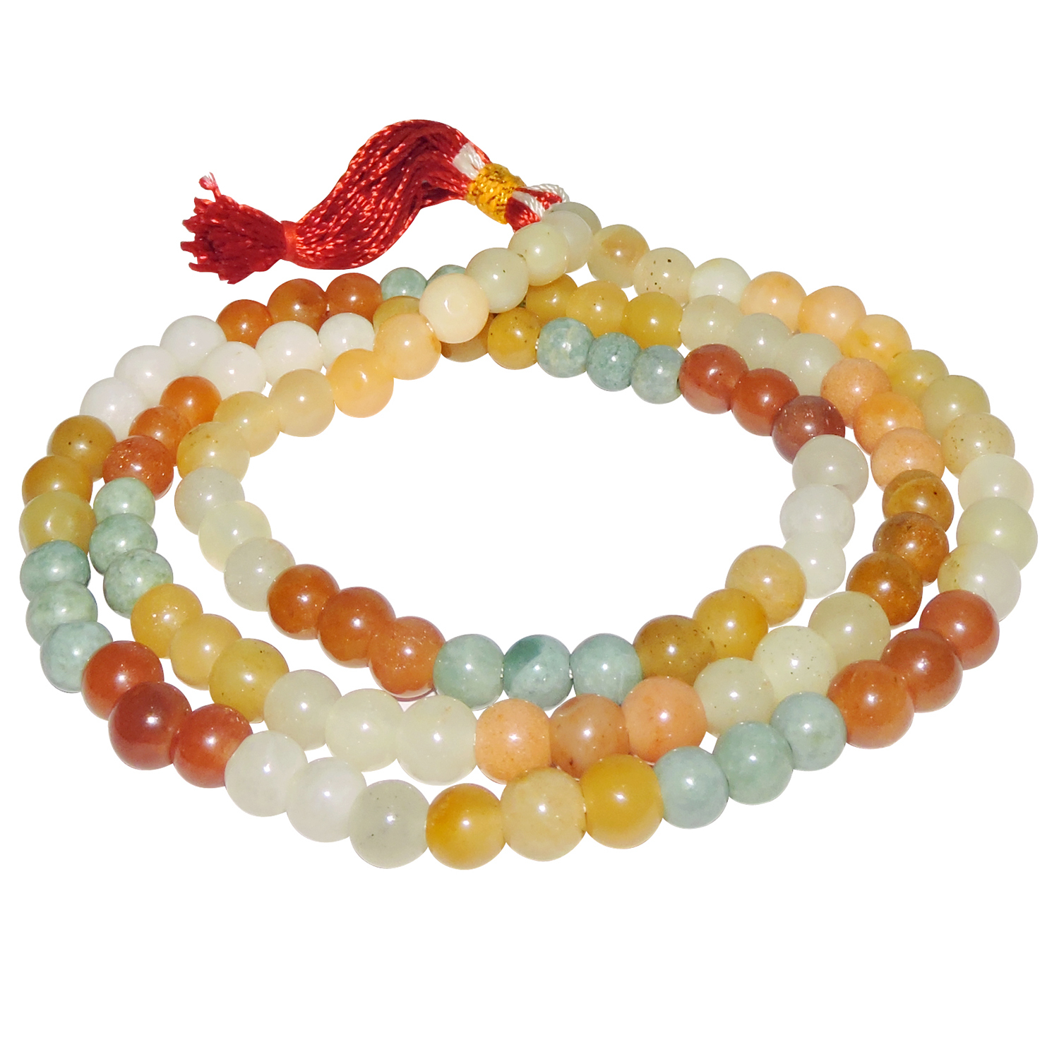 Natural Stone Mixed Jade 108 Beads Necklace Gender: Women