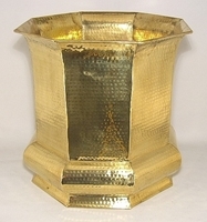 Metal Brass Planter Plant Pot 24 X 27cm Use: For Garden Decoration
