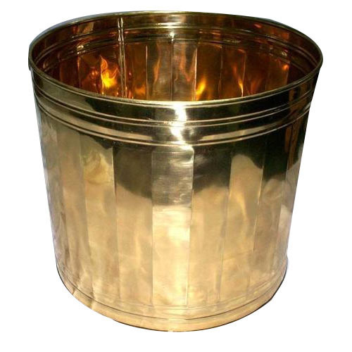 Metal Brass Planter Plant Pot 24 X 27cm Use: For Garden Decoration