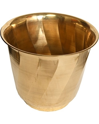Metal Brass Planter Plant Pot 24 X 27cm Use: For Garden Decoration