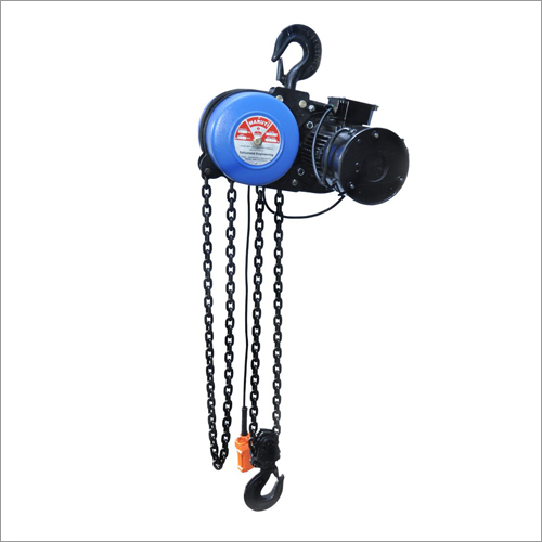 Industrial Electric Chain Hoist - 1 Ton Capacity, 300mm X 200mm X 150mm Dimensions, Blue Color | Heavy Duty Cast Iron Hook, Vfd Smooth Speed Change, Low Noise Operation