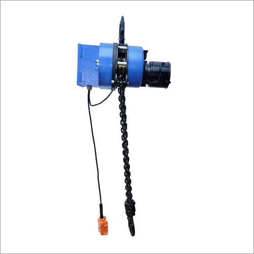 Industrial Electric Chain Hoist - 1 Ton Capacity, 300mm X 200mm X 150mm Dimensions, Blue Color | Heavy Duty Cast Iron Hook, Vfd Smooth Speed Change, Low Noise Operation
