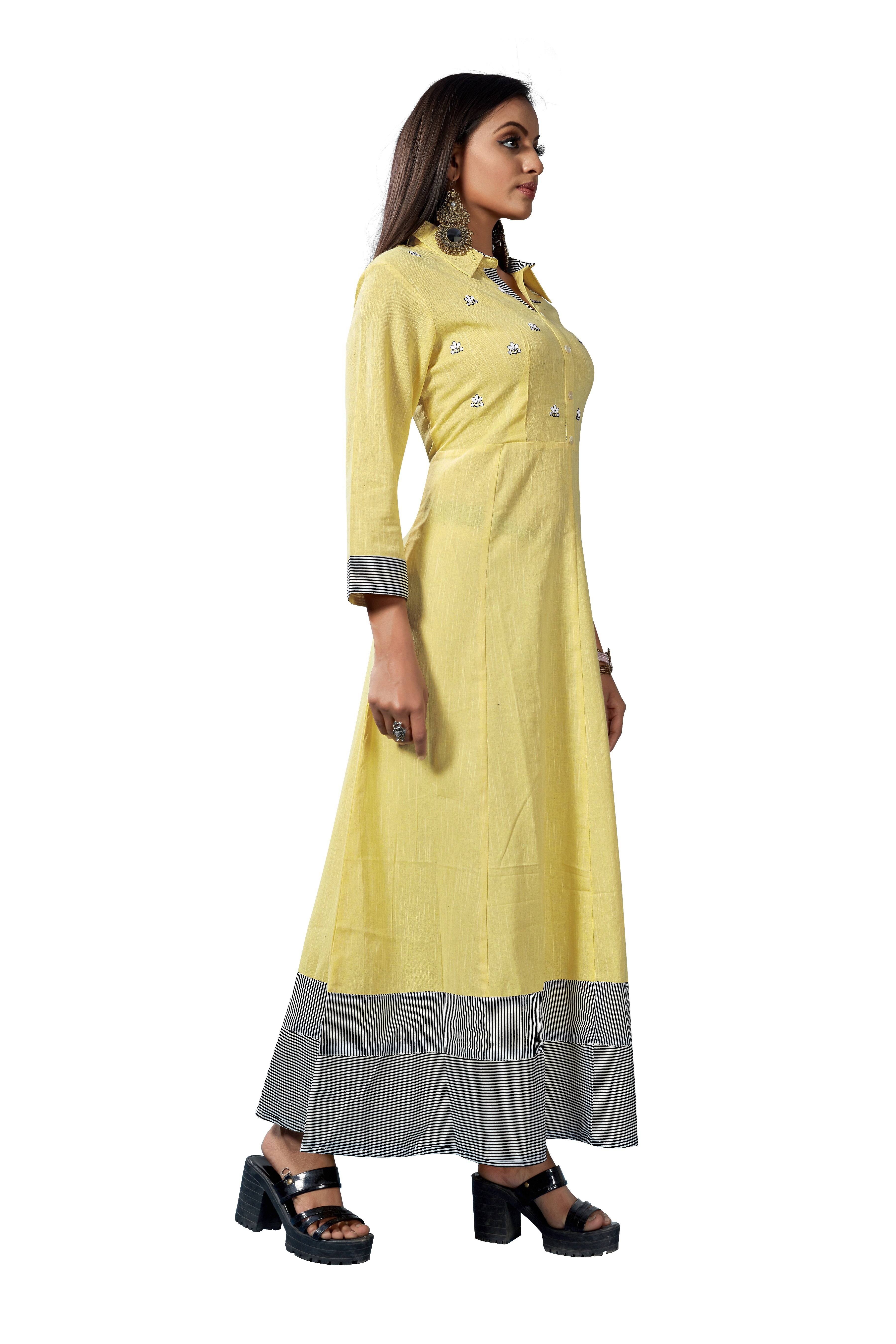 Yellow Long Kurti