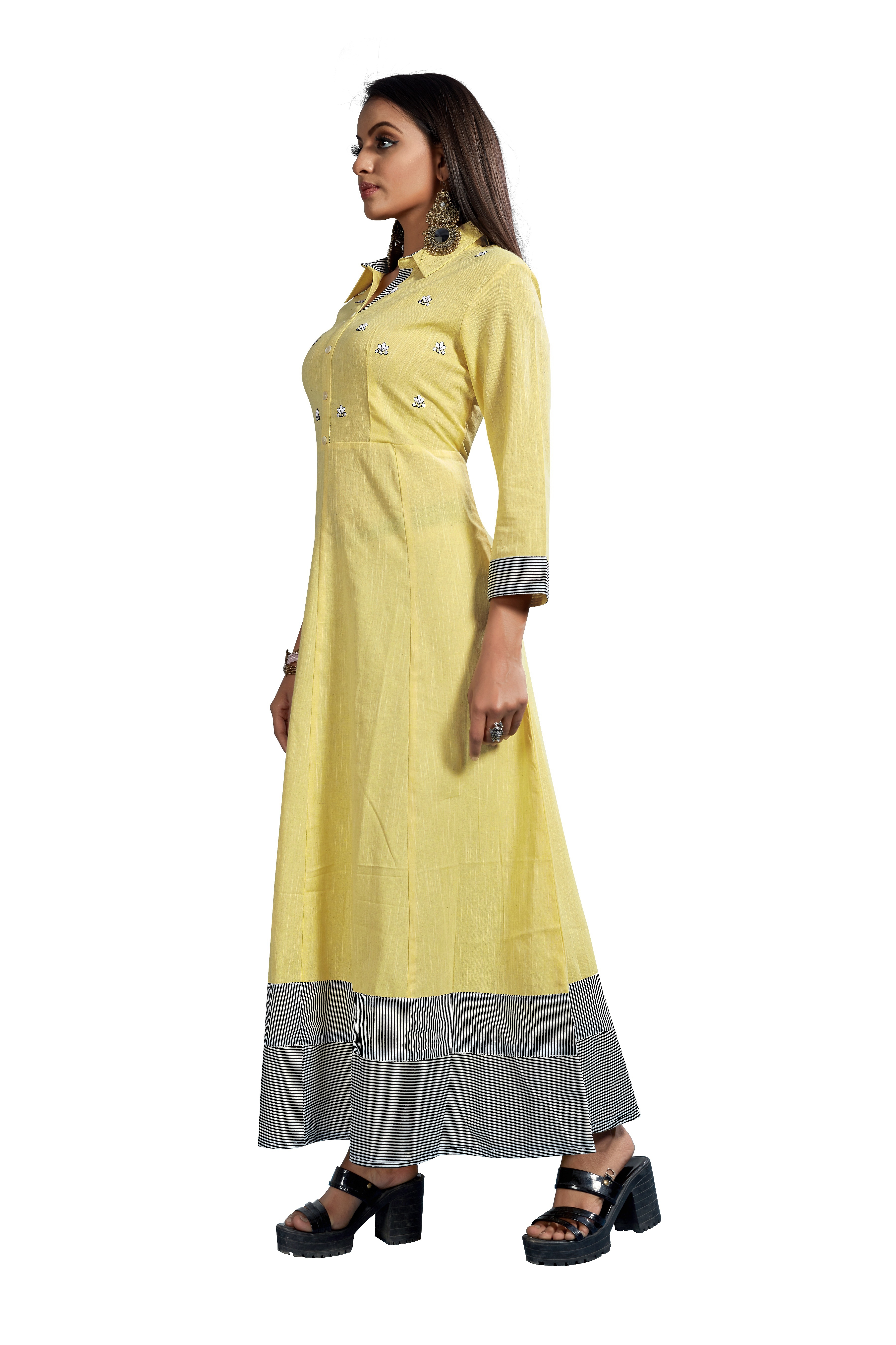 Yellow Long Kurti