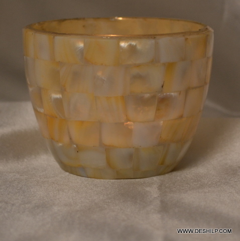 Block Type Small T Light Candle Holder - Material: Glass