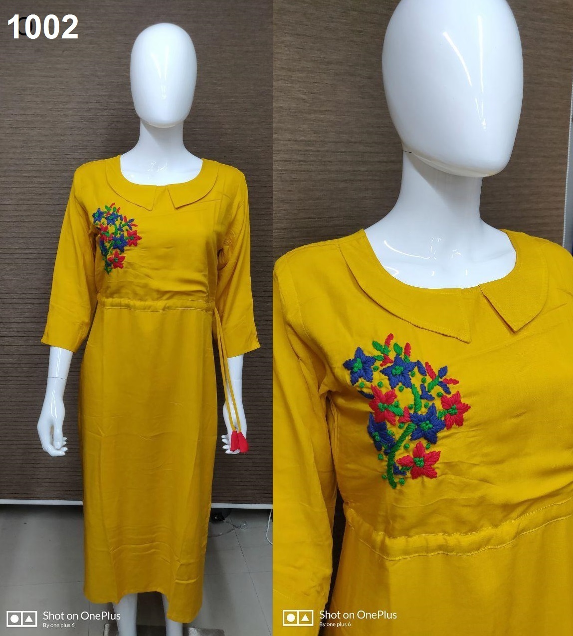 Rayon Kurti - Handwork Design, Sizes S, M, L, Xl | Elegant Straight Cut With Exquisite Detailing