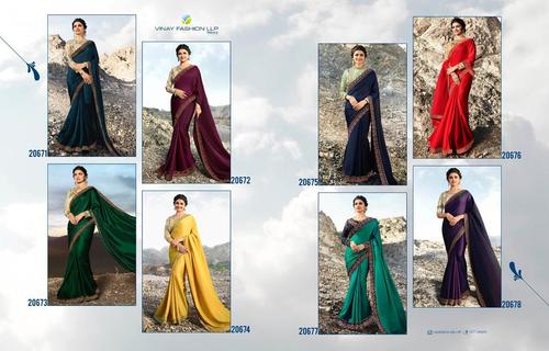 Designer silk border sarees