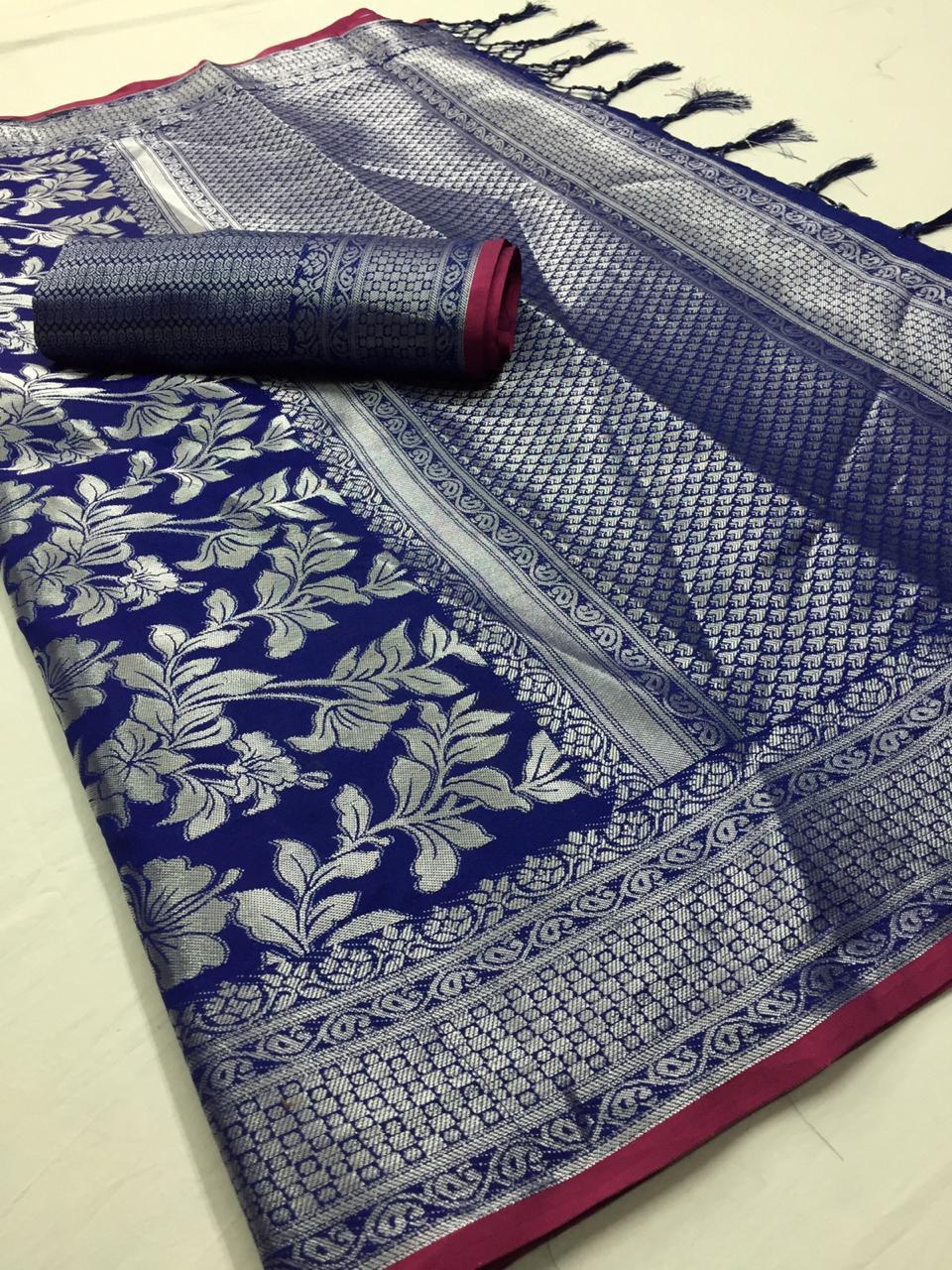 Kantpattu Silk Sarees - Soft Silk With Weaving Design Border Multi-color 10 Pcs Set Perfect For All Seasons