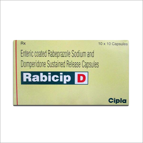 Rabicip-D - Enteric Coated Sustained Release Capsules | Rabeprazole Sodium and Domperidone, Blister Pack, 96.3% Protein Binding