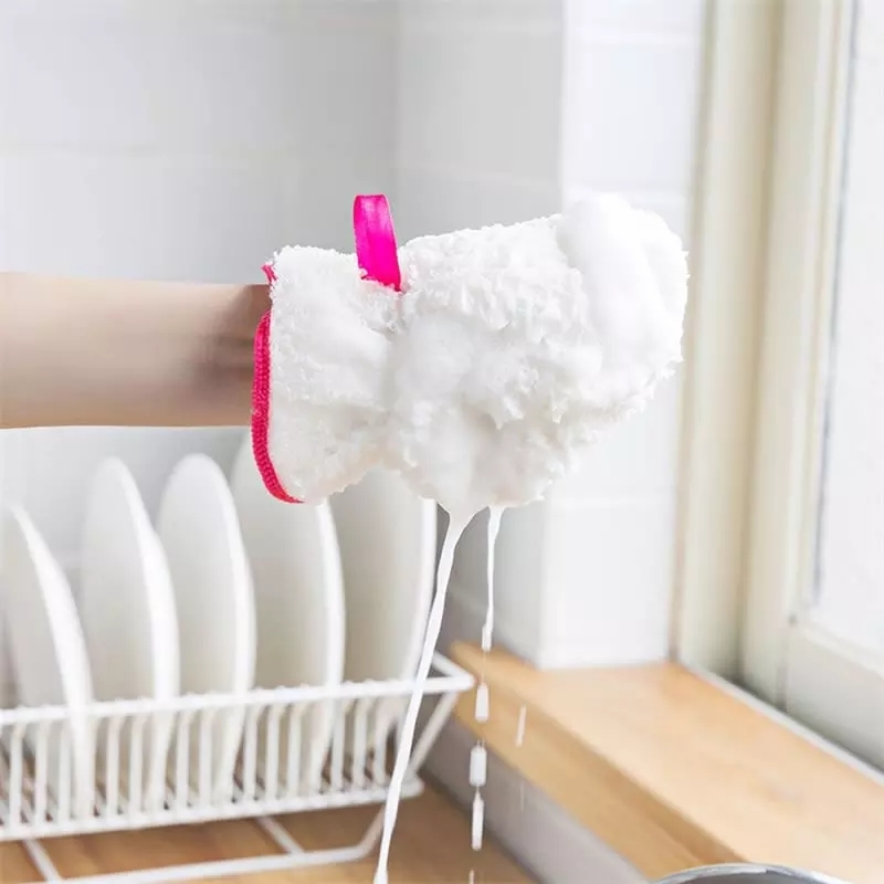Washing Gloves - Bamboo Fiber, 15cm X 5cm , Non-slip Surface Design, Reusable And Washable For Household Chores And Gift Giving