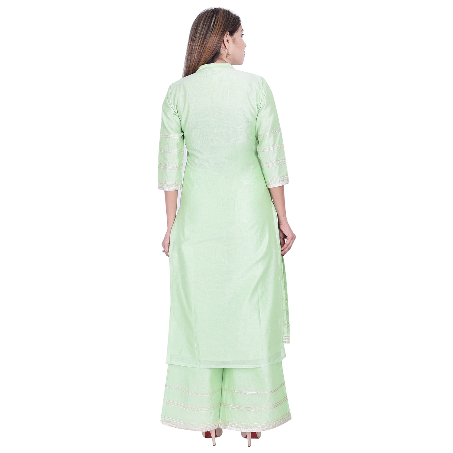 Chanderi Kurti Plazo Decoration Material: Laces