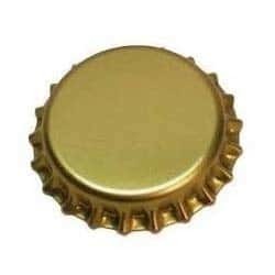 Metal Crown Caps - Color: Yellow