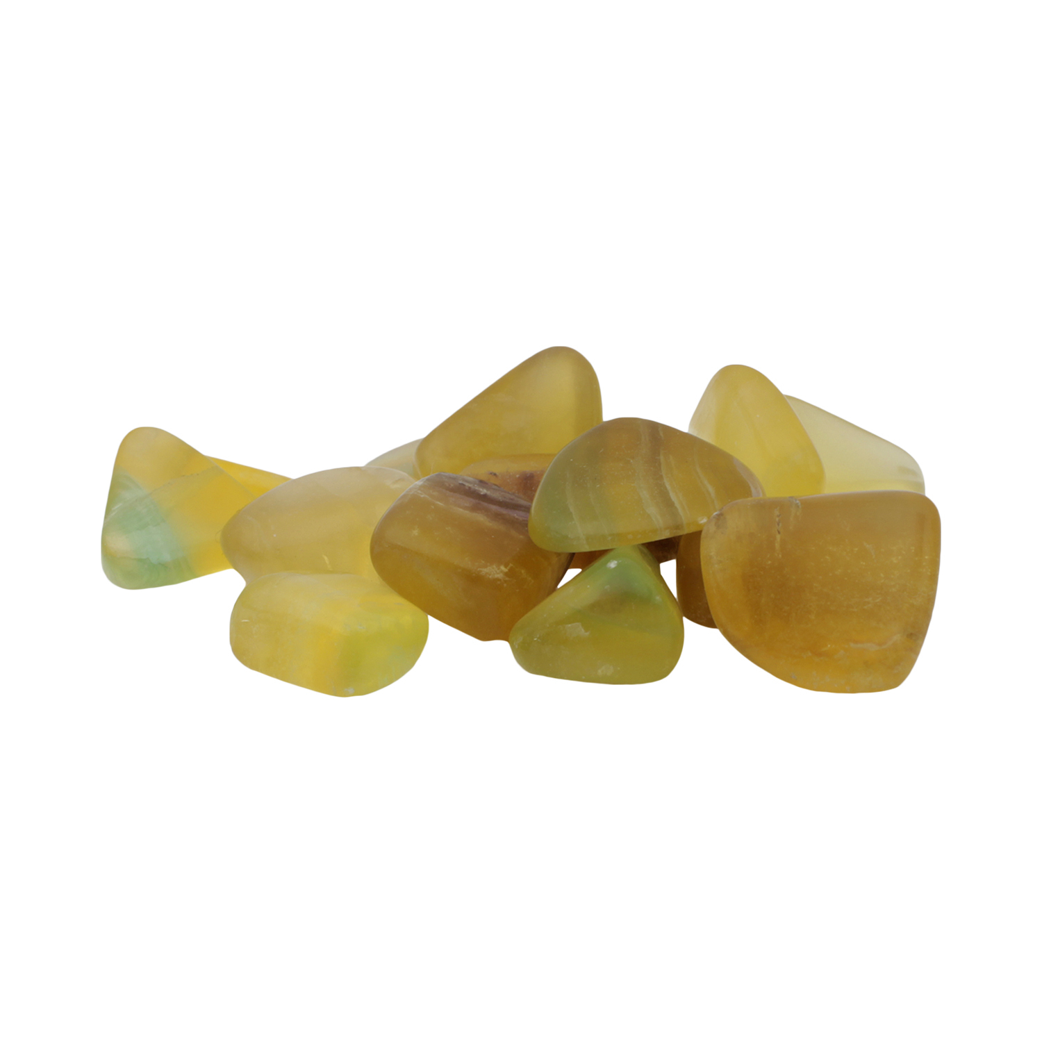 Natural Energised Yellow Flourite Tumblestone