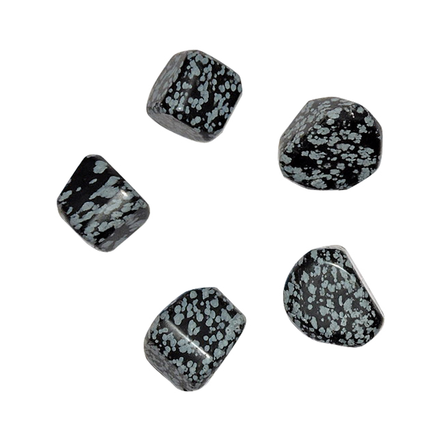 Crystal Natural Energised Snowflake Obsidian Tumble Stone