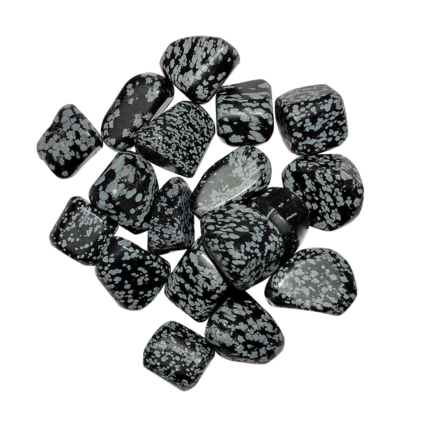Crystal Natural Energised Snowflake Obsidian Tumble Stone