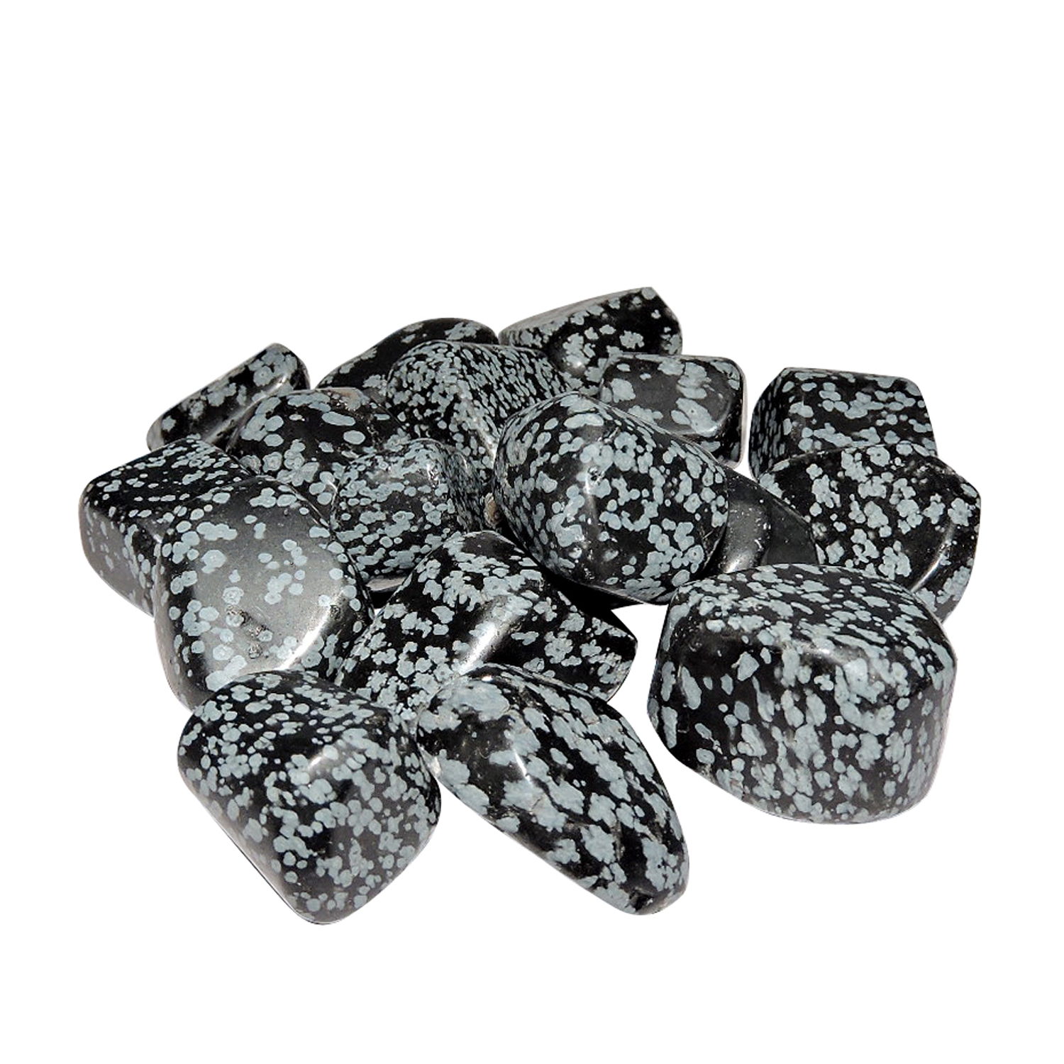 Crystal Natural Energised Snowflake Obsidian Tumble Stone