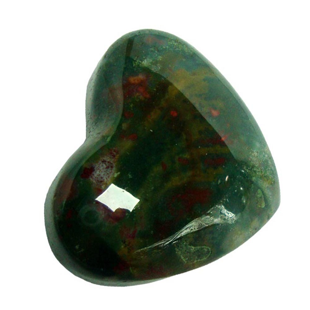 Satyamani Natural Bloodstone Gemstone Heart Puff